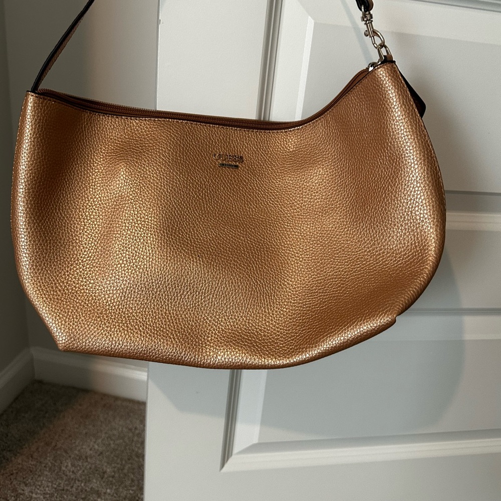 Guess Metallic Gold Hobo Bag
